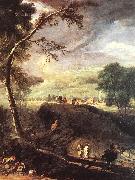 RICCI, Marco Landscape with River and Figures (detail) USA oil painting artist